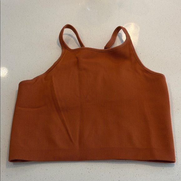 LSKD: Women's Ribbed Tank Top - Rust - Picture 1 of 4